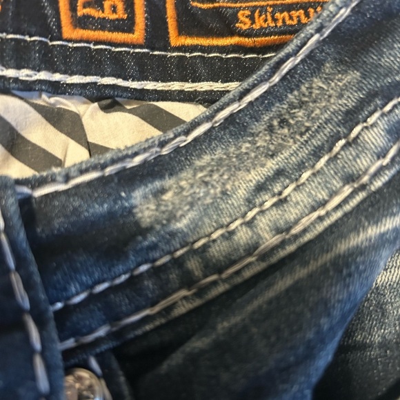 Rock Revival Blue Skinny Jeans Premium Stretch Denim NWOT - Picture 7 of 8